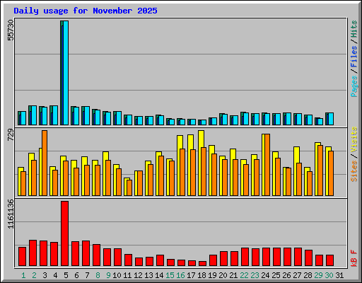 Daily usage for November 2025