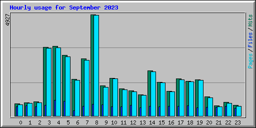 Hourly usage for September 2023