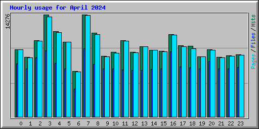 Hourly usage for April 2024