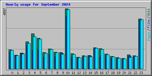 Hourly usage for September 2024